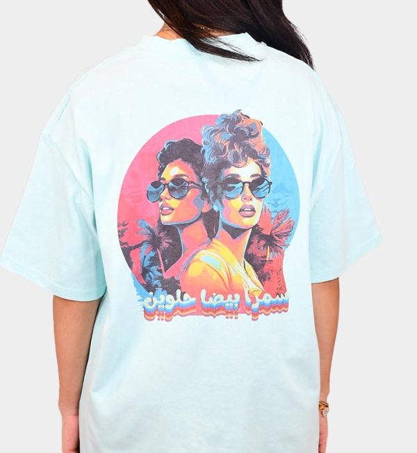 Samra Bayda Oversized T-shirt Baby Blue